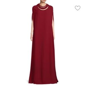 Valentino Burgundy Red Evening Gown